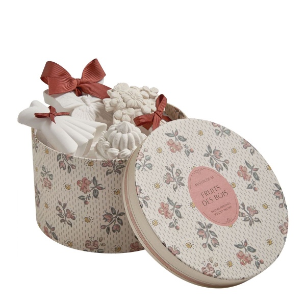 ELEGANCKIE PUDEŁKO 5 zawieszek zapachowych -  Fruits des Bois Mathilde M