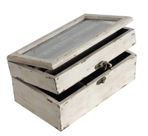 PROWANSALSKI POJEMNIK Z 2 SZUFLADAMI Antique Old Antic Line