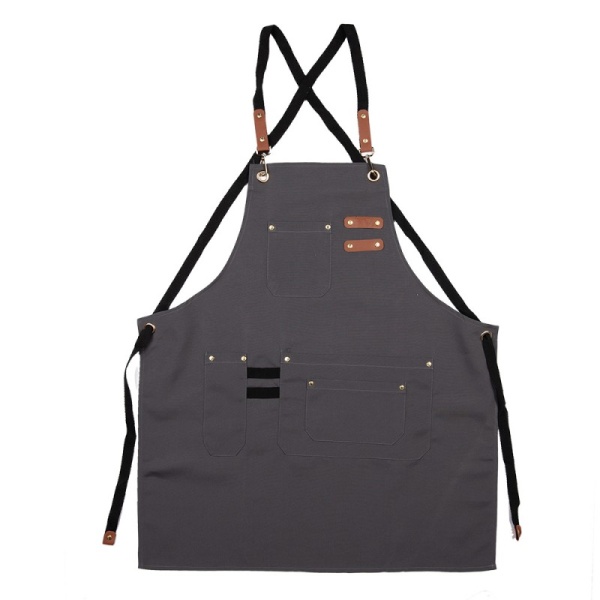 FARTUCH KUCHENNY SZARY Barista Apron Vintage Styl Clayre & Eef