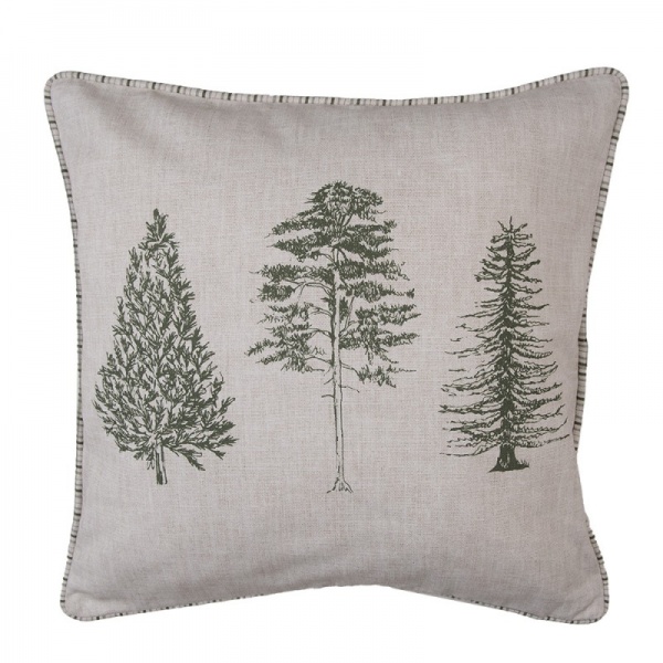 PROWANSALSKA PODUSZKA W STYLU Vintage Drzewa Beige Green Clayre & Eef