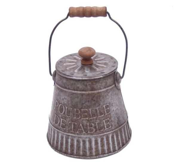 OZDOBNY KOSZ NA ŚMIECI Z POKRYWĄ Poubelle De Table Antic Line