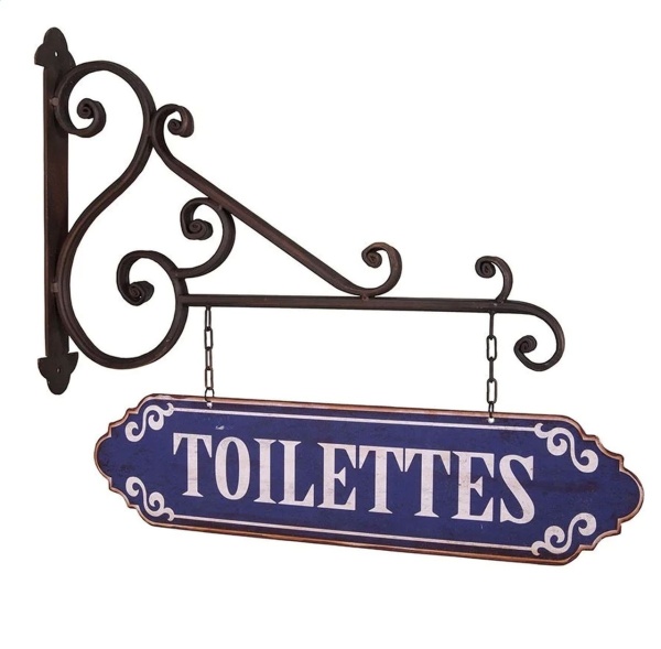 DEKORACYJNA TABLICZKA DO TOALETY Toilettes Antic Line