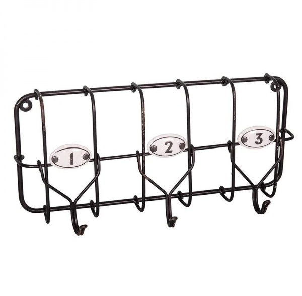 OZDOBNY WIESZAK ŚCIENNY Z NUMERAMI Vintage Old Antic Line