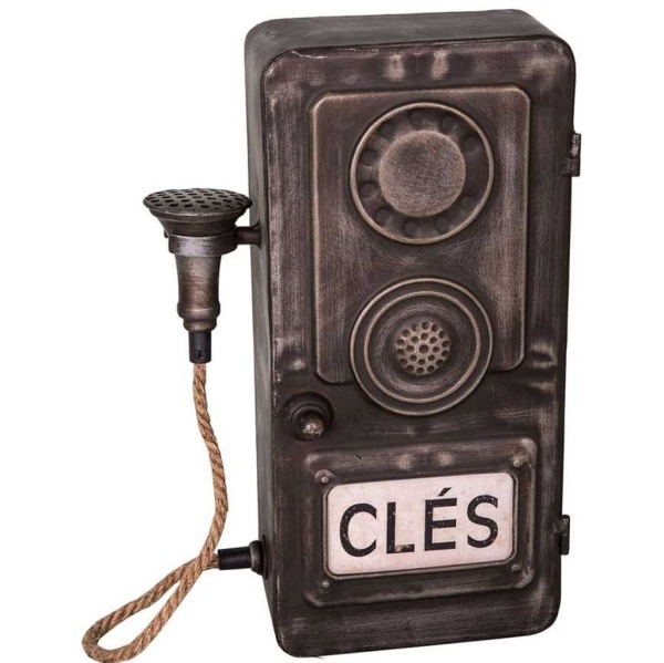 DEKORACYJNA METALOWA SZAFKA NA KLUCZE Industrial Antic Line