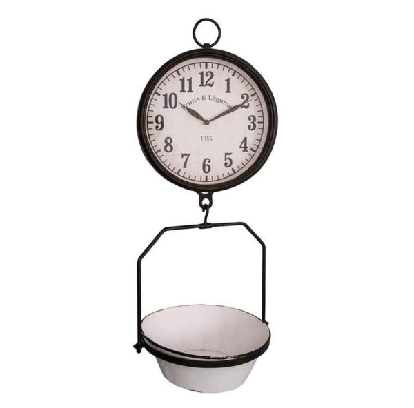 DEKORACYJNY ZEGAR Z TACĄ NA OWOCE Rustic Styl Antic Line