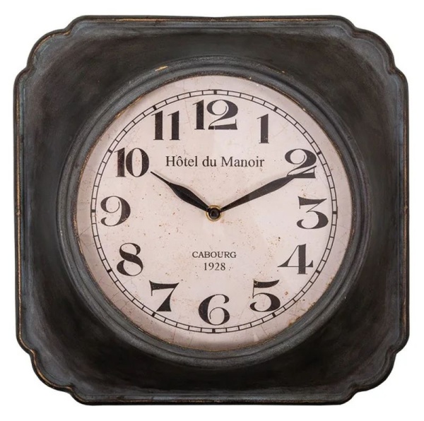 DEKORACYJNY ŚCIENNY ZEGAR ANTYCZNY Hotel Du Manoir Rustic Styl Antic Line