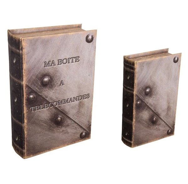 ZESTAW PUDEŁEK 2 SZT. KSIĄŻKI Industrial Vintage Antic Line