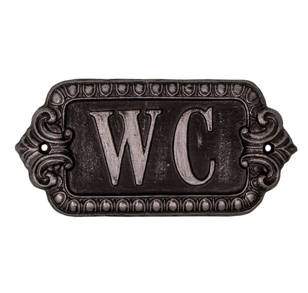 OZDOBNA TABLICZKA DO TOALETY WC Antic Line