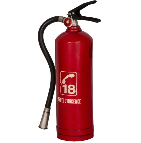 OZDOBNA SKARBONKA Z MOTYWEM GAŚNICY Cottage Red Antic Line