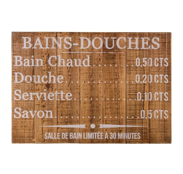 DEKORACYJNY PANEL DREWNIANY Bains Douches 2 Antic Line