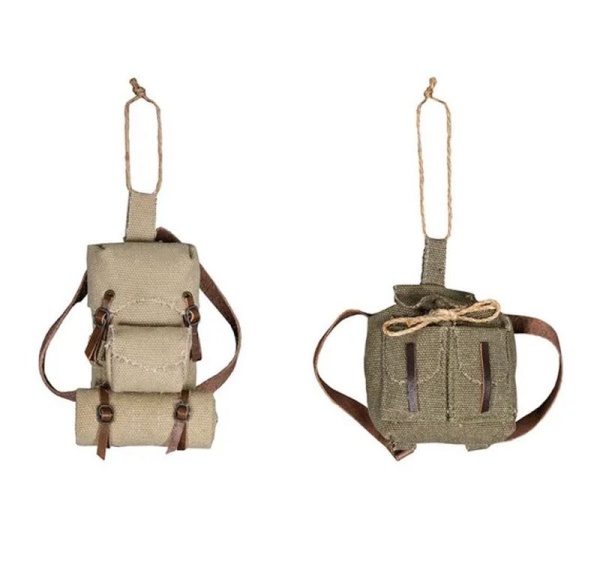 KOMPLET ZAWIESZEK 2 SZT PLECAK Green Creme Rustic Styl Antic Line