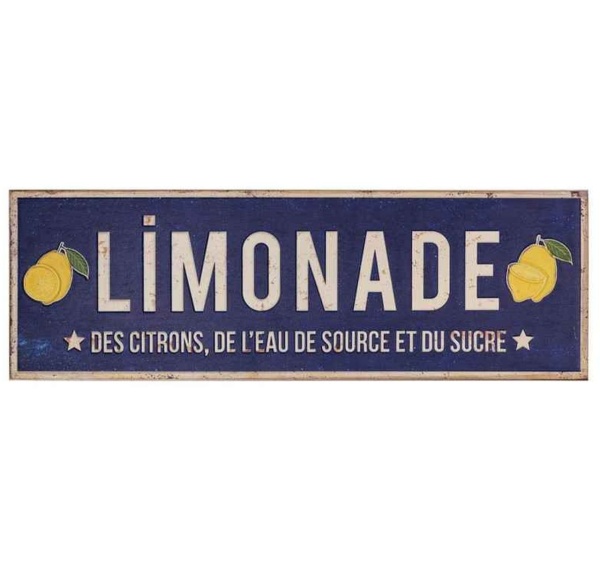 DEKORACYJNA TABLICA OZDOBNA Limonade 55 x 18 cm Antic Line