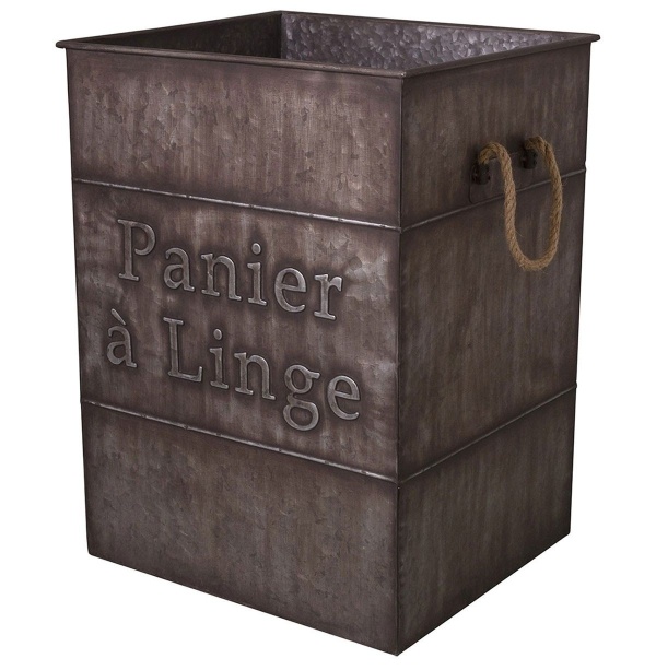 METALOWY KOSZ NA PRANIE W STYLU INDUSTRIALNYM Vintage XXL Antic Line