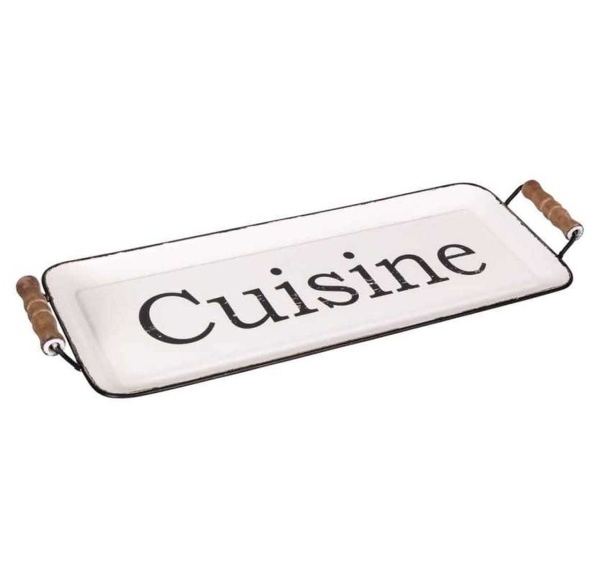 PROWANSALSKA TACA EMALIOWANA Z UCHWYTAMI Cusine Antic Line