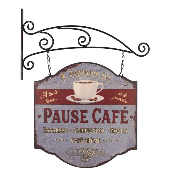 SZYLD ŚCIENNY DWUSTRONNY Pause Cafe Antic Line