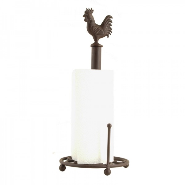 OZDOBNY STOJAK NA PAPIER KUCHENNY Rooster Brown Clayre & Eef