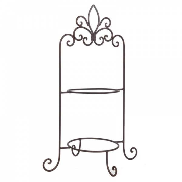 PROWANSALSKI STOJAK NA TALERZE Baroque Brown 1 Clayre & Eef
