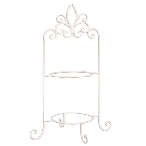 PROWANSALSKI STOJAK NA TALERZE Baroque White Clayre & Eef